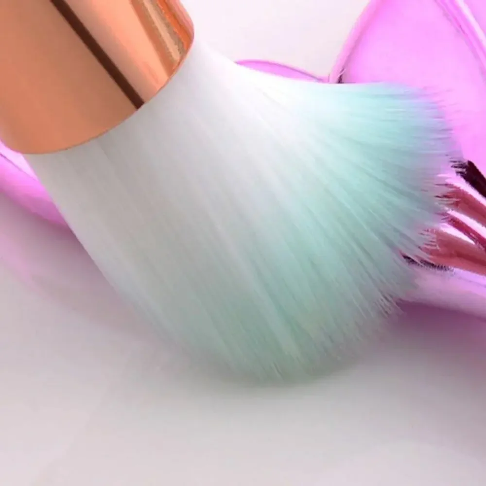 10 Piece Diamond Mermaid Make Up Brush Set